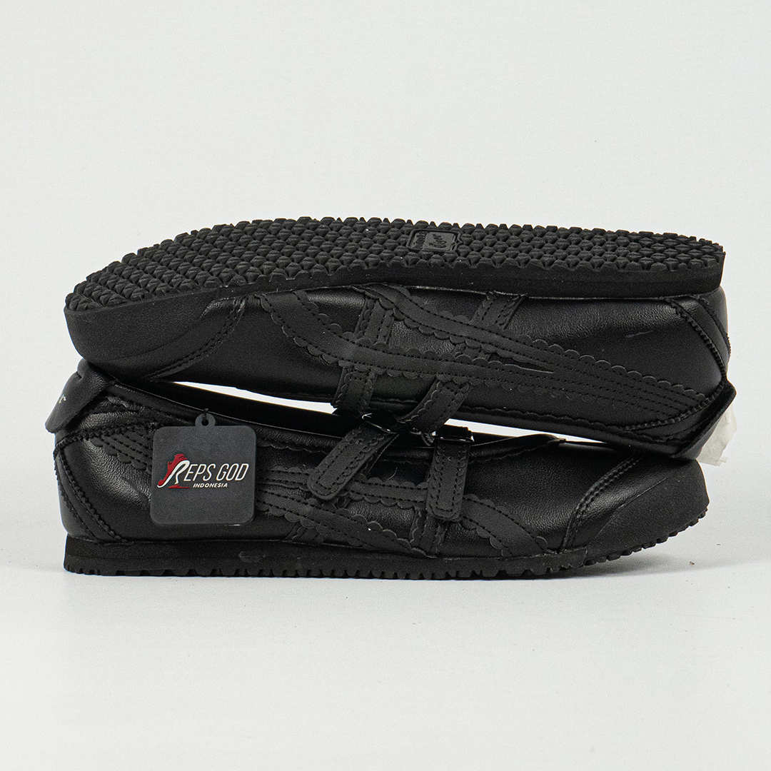 Sepatu Onitsuka Tiger Mexico TGRS TIGRESS Black Allblack Unisex Sneakers Casual Authentic - Image 4