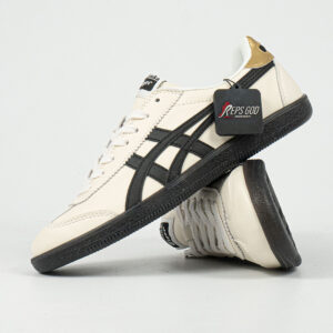 Sepatu Onitsuka Tiger Tokuten Cream Black Gold Unisex Sneakers Casual Authentic