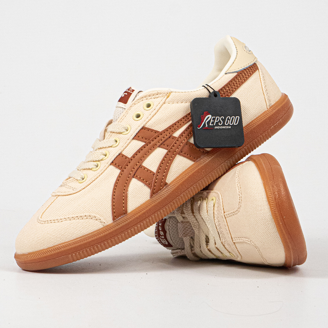 Sepatu Onitsuka Tiger Mexico Tokuten Cream Caramel Unisex Sneakers Casual Authentic