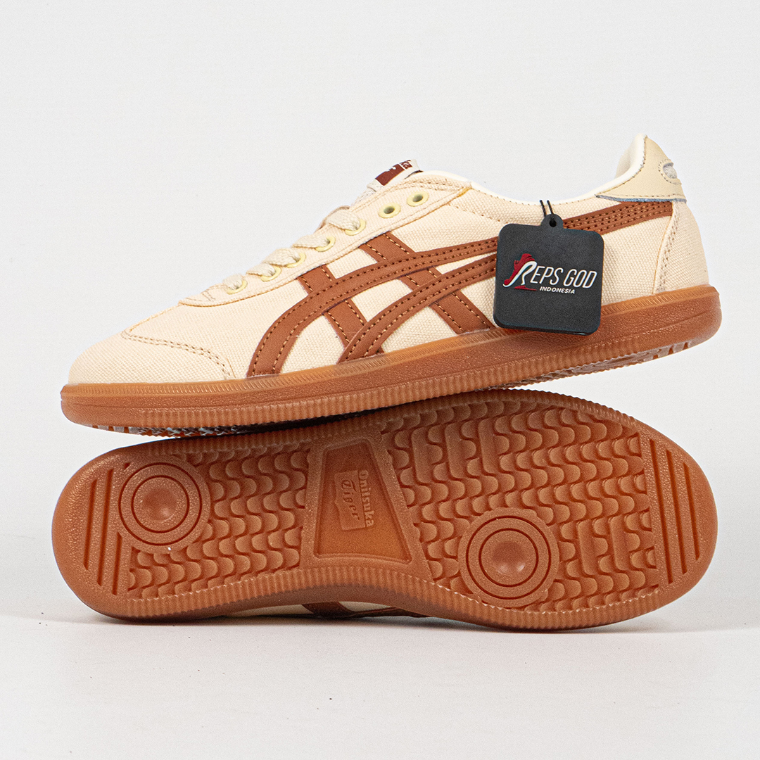 Sepatu Onitsuka Tiger Mexico Tokuten Cream Caramel Unisex Sneakers Casual Authentic - Image 2