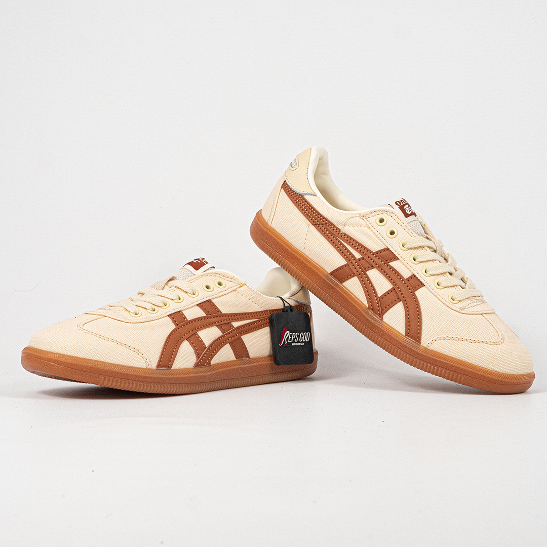 Sepatu Onitsuka Tiger Mexico Tokuten Cream Caramel Unisex Sneakers Casual Authentic - Image 5