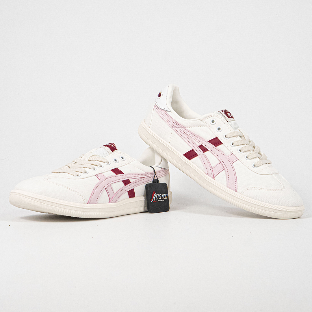 Sepatu Onitsuka Tiger Mexico Tokuten White Pink Rose Red Unisex Sneakers Casual Authentic - Image 5