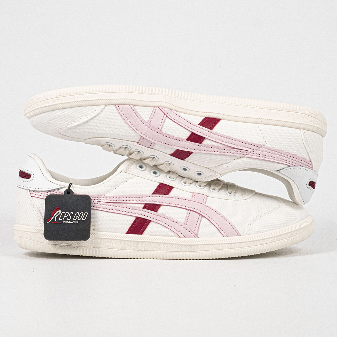 Sepatu Onitsuka Tiger Mexico Tokuten White Pink Rose Red Unisex Sneakers Casual Authentic - Image 4