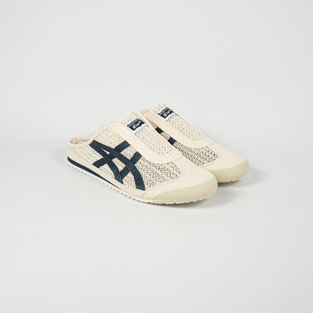 Sepatu Onitsuka Tiger Mexico 66 Sabot Birch Peacoat Navy White Unisex Sneakers Casual Authentic - Image 5