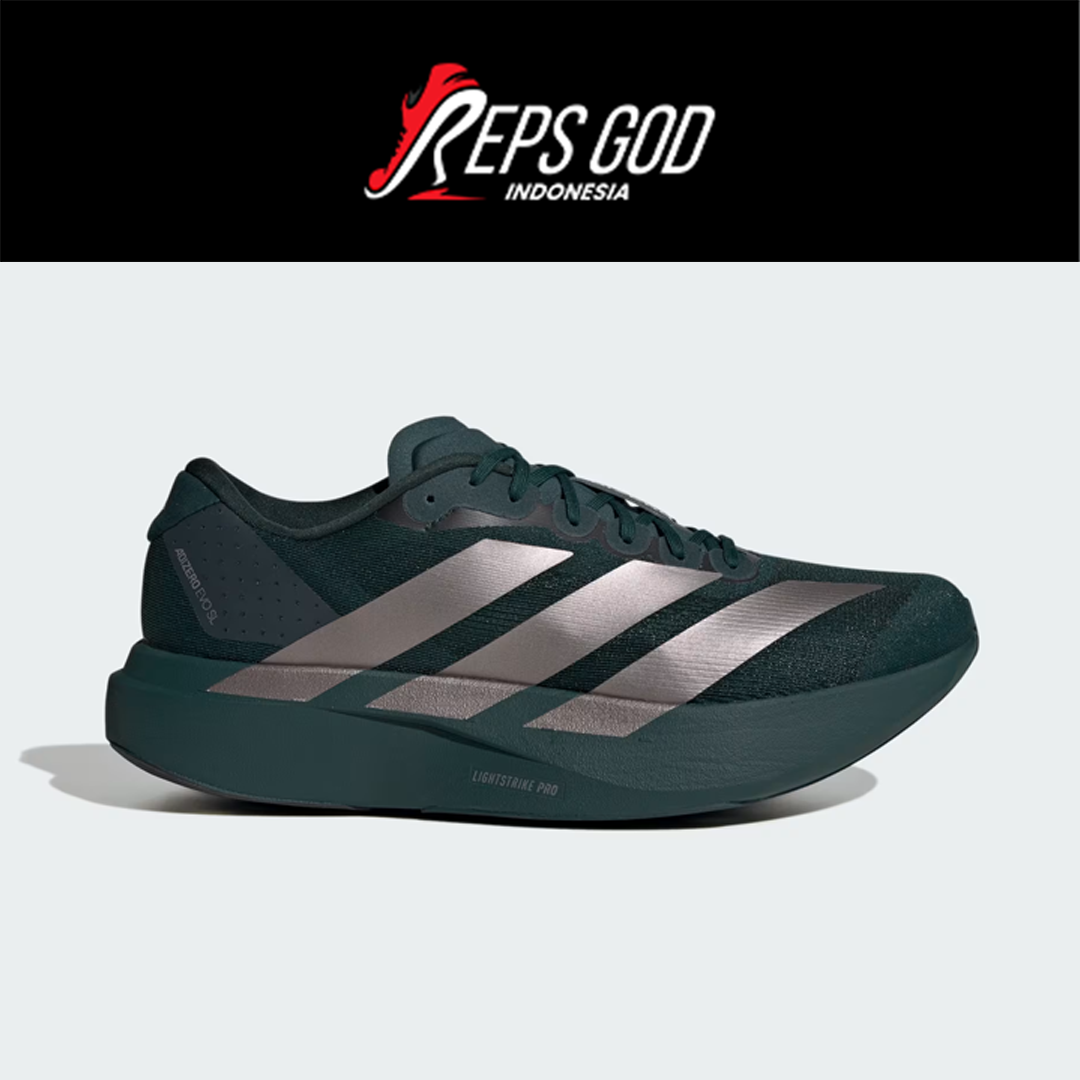 Sepatu Adidas Adizero EVO SL Aurora Ivy Silver Green Casual Olahraga Outdoor Indoor Running Sneakers Authentic