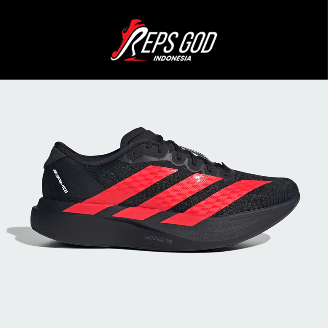 Sepatu Adidas Adizero EVO SL x Mercedes AMG Black Lucid Red Casual Olahraga Outdoor Indoor Running Sneakers Authentic