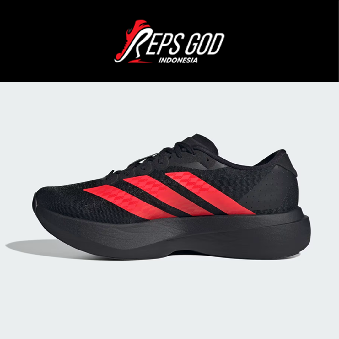 Sepatu Adidas Adizero EVO SL x Mercedes AMG Black Lucid Red Casual Olahraga Outdoor Indoor Running Sneakers Authentic - Image 2