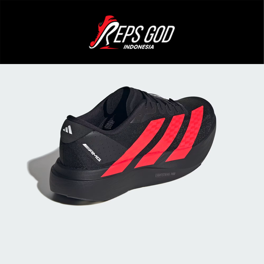 Sepatu Adidas Adizero EVO SL x Mercedes AMG Black Lucid Red Casual Olahraga Outdoor Indoor Running Sneakers Authentic - Image 5