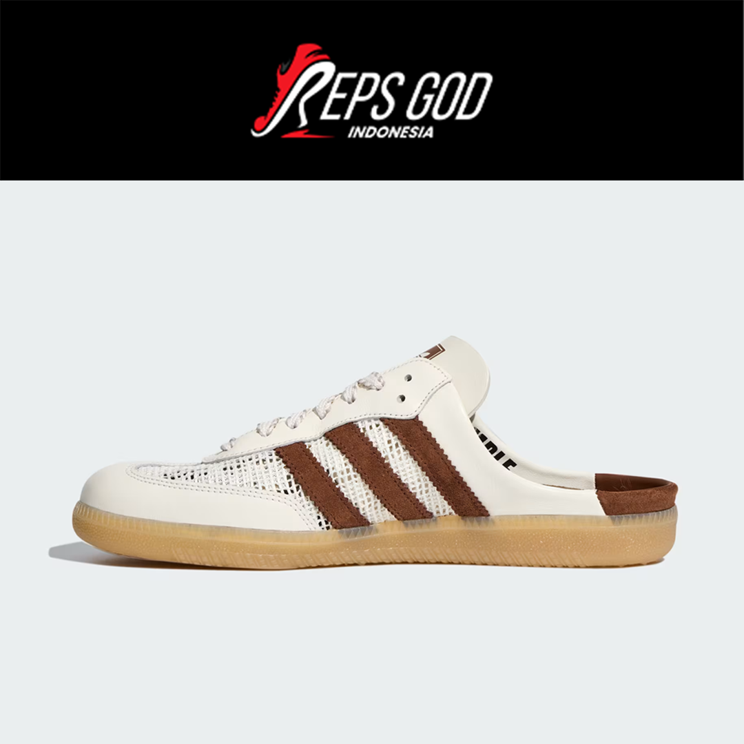 Sepatu Adidas Samba OG Mule Beige Brown Casual Wanita Pria Indoor Outdoor Sneakers Authentic - Image 2