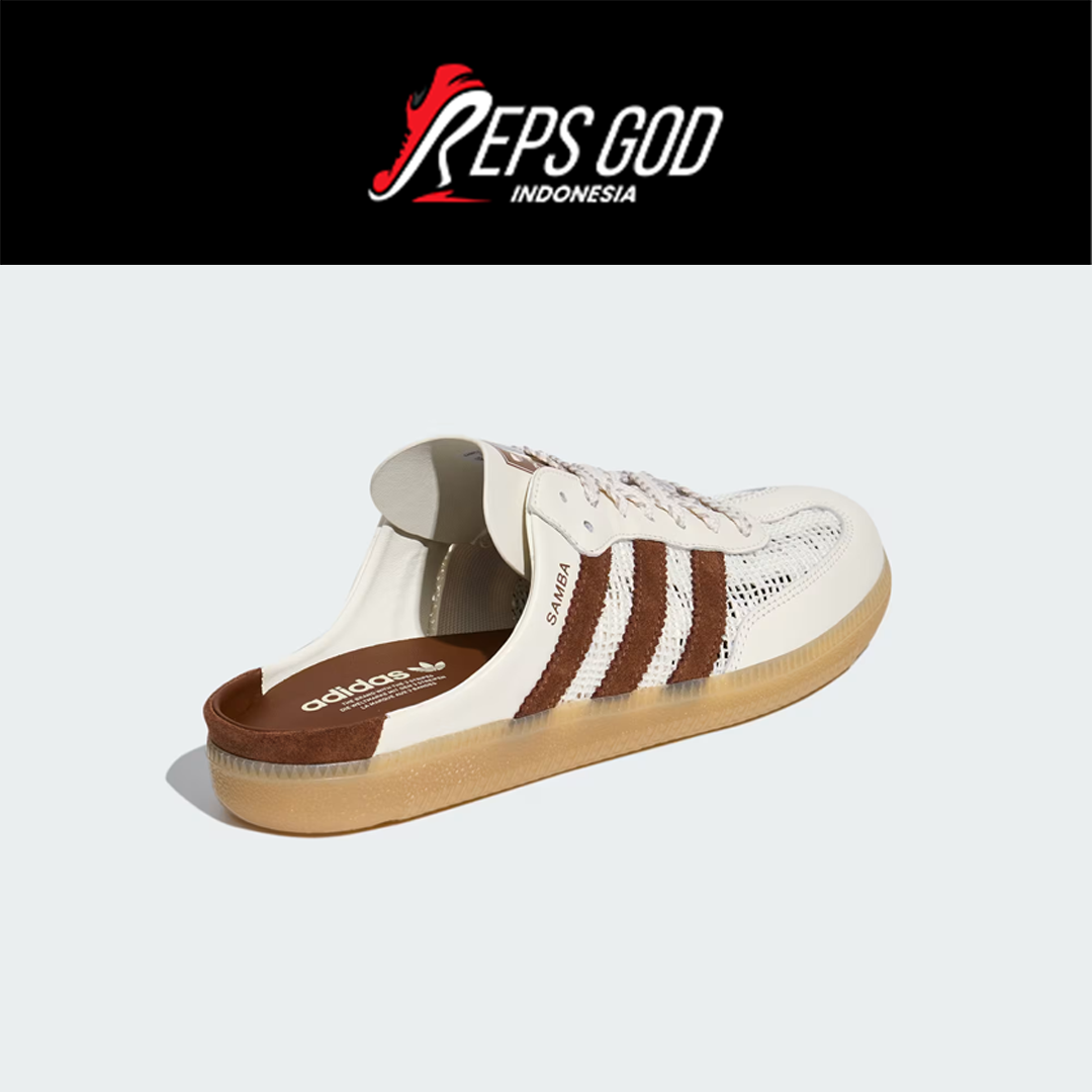 Sepatu Adidas Samba OG Mule Beige Brown Casual Wanita Pria Indoor Outdoor Sneakers Authentic - Image 5